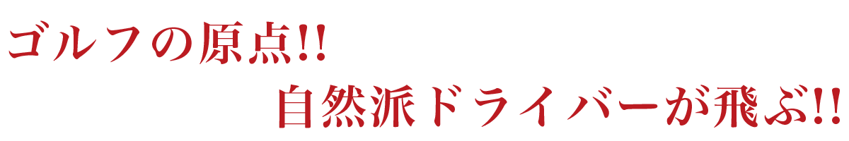 ゴルフの原点!!自然派ドライバーが飛ぶ!!